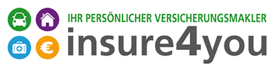 Logo der Firma insure4you, das im Wesentlichen aus dem Schriftzug des Namens besteht.
