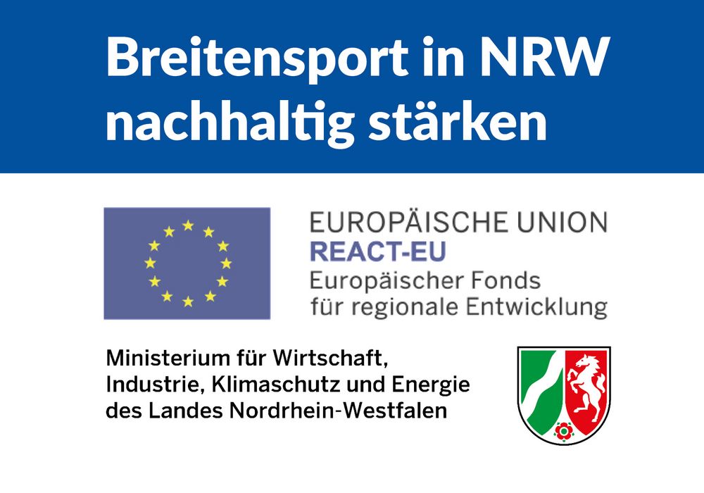 Logos der EU und das Wappen von NRW