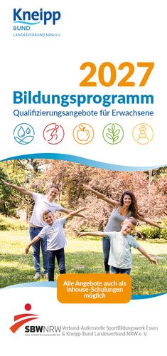 Titelbild mit glücklicher aktiver Familie Bildungsprogramm 2027