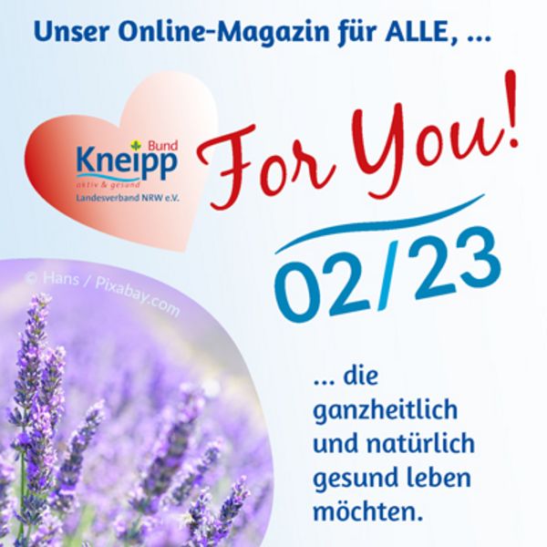 Deckblatt Kneipp For You! 02/23 mit Lavendel