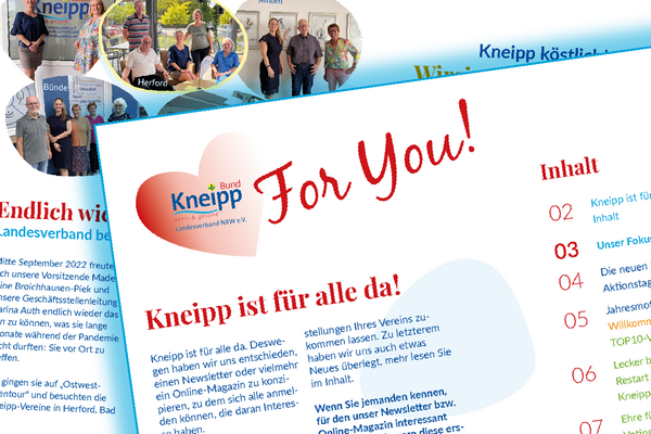 Zwei Seiten aus dem Kneipp For You! Online Magazin
